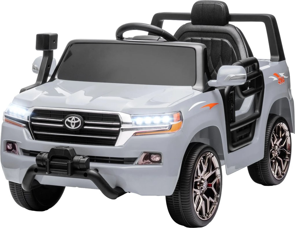 AIYAPLAY Elektromos Autó Gyerekeknek 3+ Év Toyota LAND CRUISER Elektromos Autó 12V Akkumulátorral Távirányító Fényszórók Kanyarjelző Lágyindítás és MP