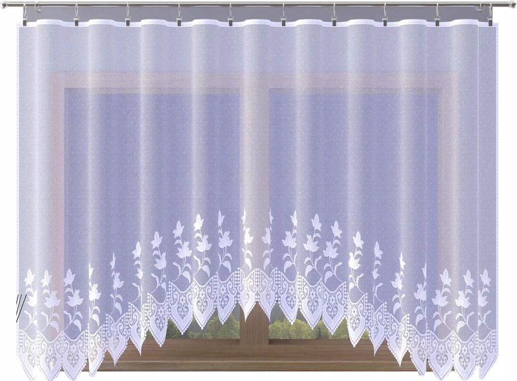 Gerbera jacquard függöny 300x150cm méret (kész) íves