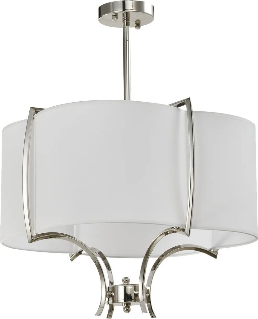 Cosmolight glamour modern mennyezeti lámpa faro fehér nikkel cosp04046ni-wh