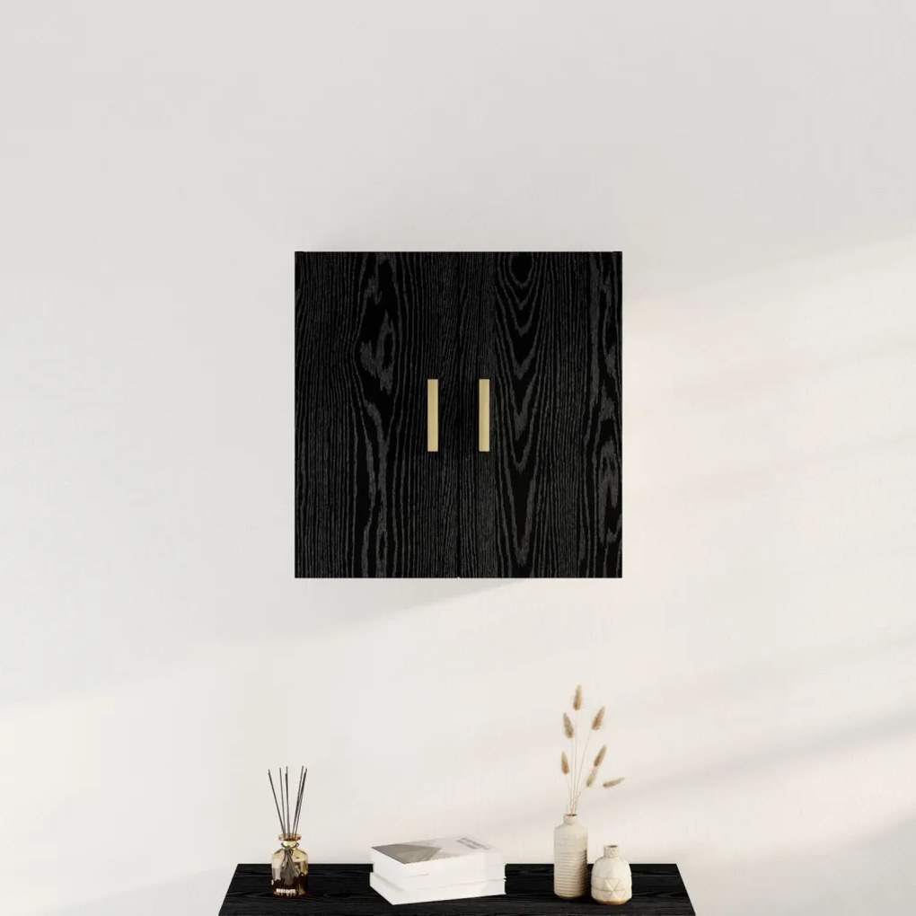 Fekete Áfonyás Fali Szekrény - 60x30x60 cm, Műszálas Fából Készült