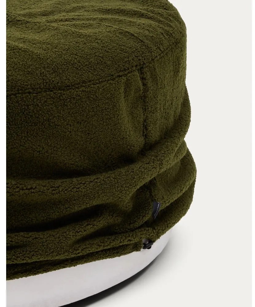 Zöld buklé puff Kaeli – Kave Home