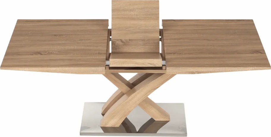 Étkezőasztal, tölgy, 160-200x90 cm, BONET NEW TIP 2
