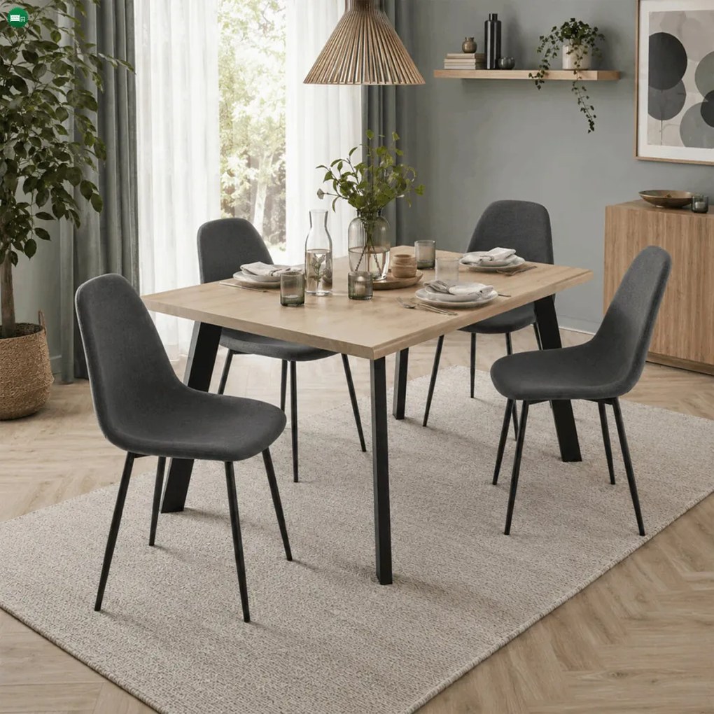 Jídelní židle, šedá, látka, CT-V2972 GREY2