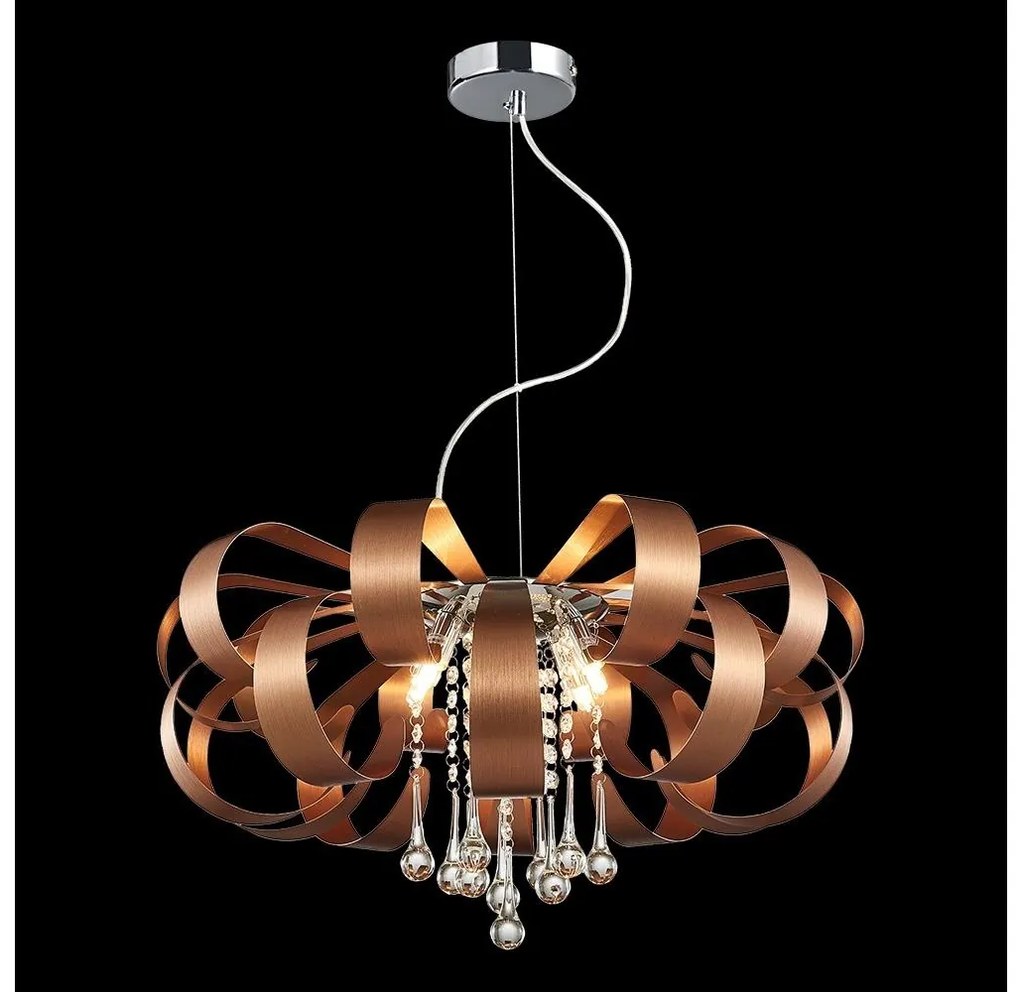 LUXERA 64408 - Kristály csillár zsinóron RIBBON CRYSTAL 6xG9/33W/230V