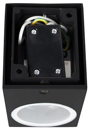 4 db modern fekete fali lámpa készlet IP44 - Baleno