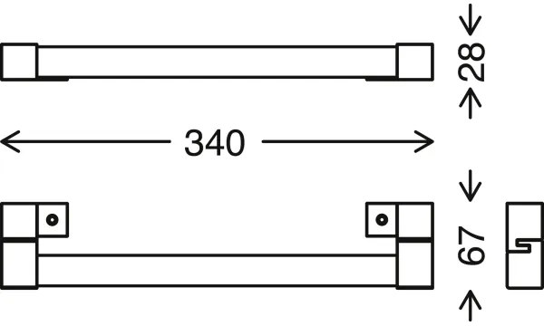 Briloner 2107-015 - SPLASH LED für Badspiegel 8W 230V IP44