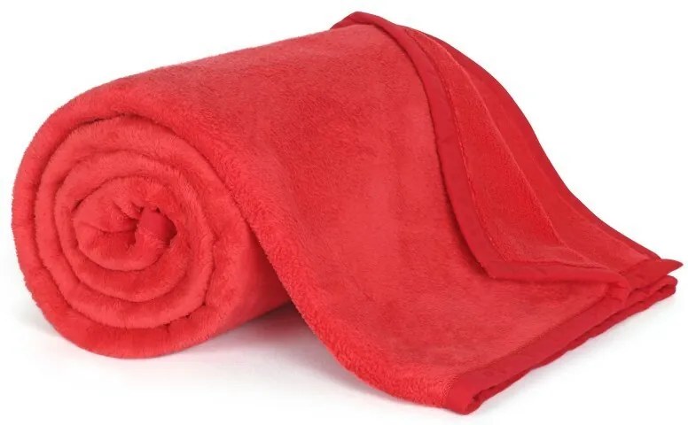 Bellatex Korall mikro takaró, piros, 150 x 200 cm