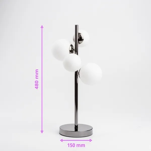 Brilagi - LED asztali lámpa MILLA 4xG9/3W/230V fekete króm/fehér