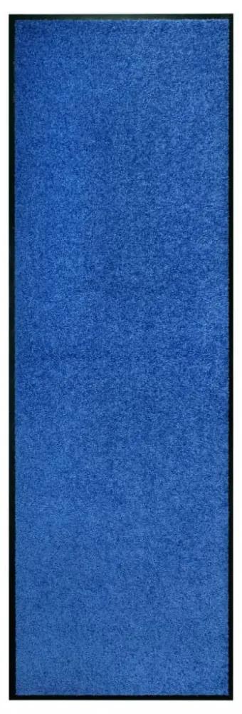 Kék kimosható lábtörlő 60 x 180 cm