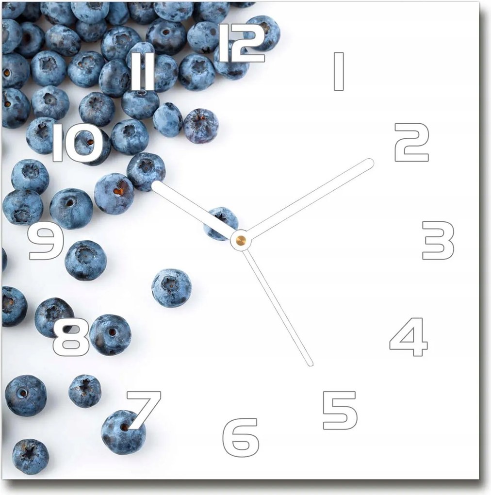 Üveg falióra szögletes Bogyó 30x30 cm