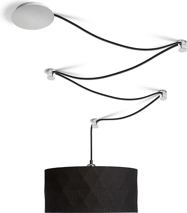 RENDL SPIDER I függesztő készlet fekete króm 230V LED E27 15W