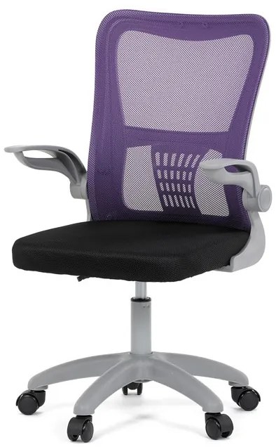 Gyerek forgószék lila hálós háttámlával. KA-K2008 PUR