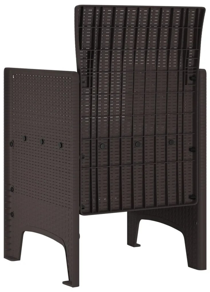 Kerti Szék 2-es Szett Barna Rattan Standard Tartós