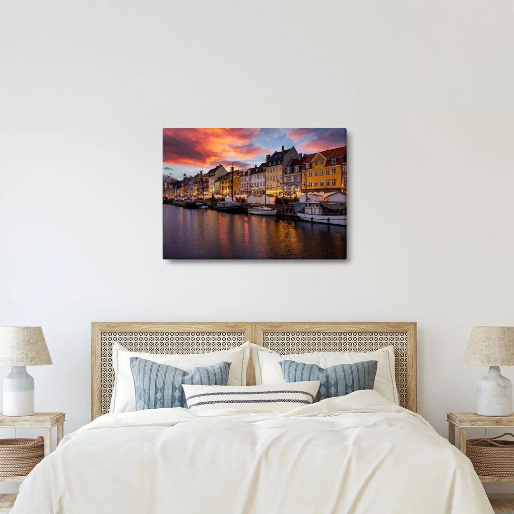Kép - Nyhavn, Koppenhága (70x50 cm)