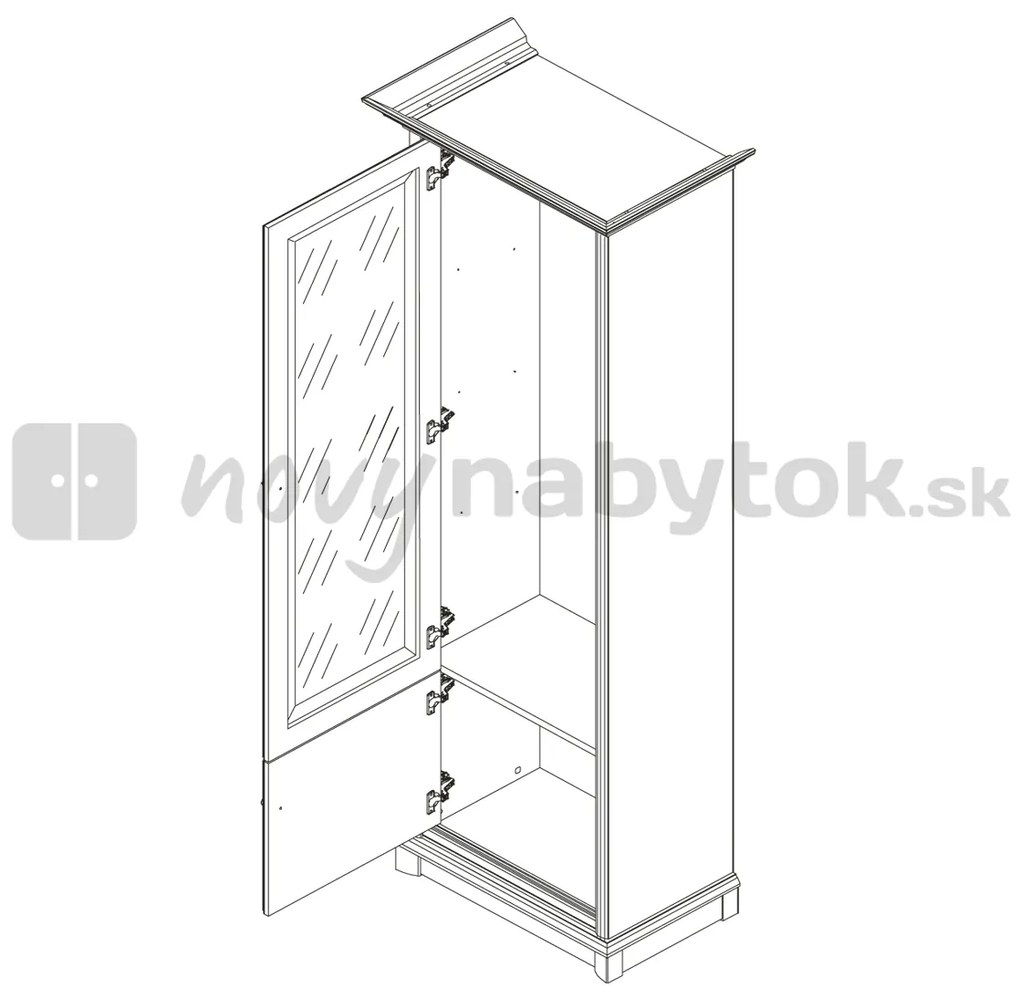 Vitrin Kendal EWIT 1DL (Gesztenye). 880811
