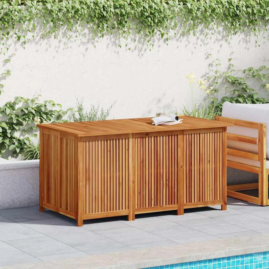 vidaXL tömör akácfa kerti tárolóláda 150x80x75 cm