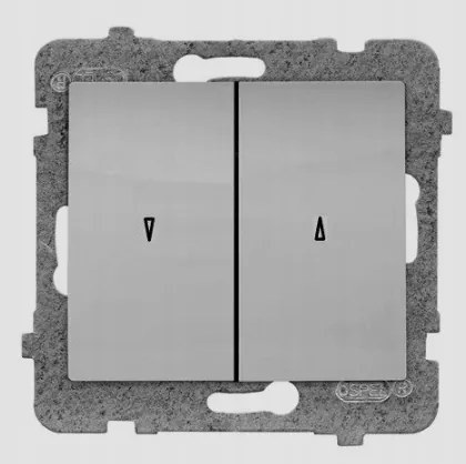 Süllyesztett redőnykapcsoló Polmark Sigma ezüst LP-7D/M