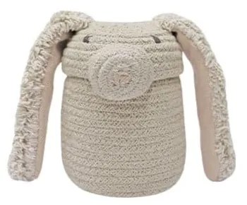 Krémszínű textil játéktároló kosár ø 15x15 cm Mini Rita the Rabbit – Lorena Canals