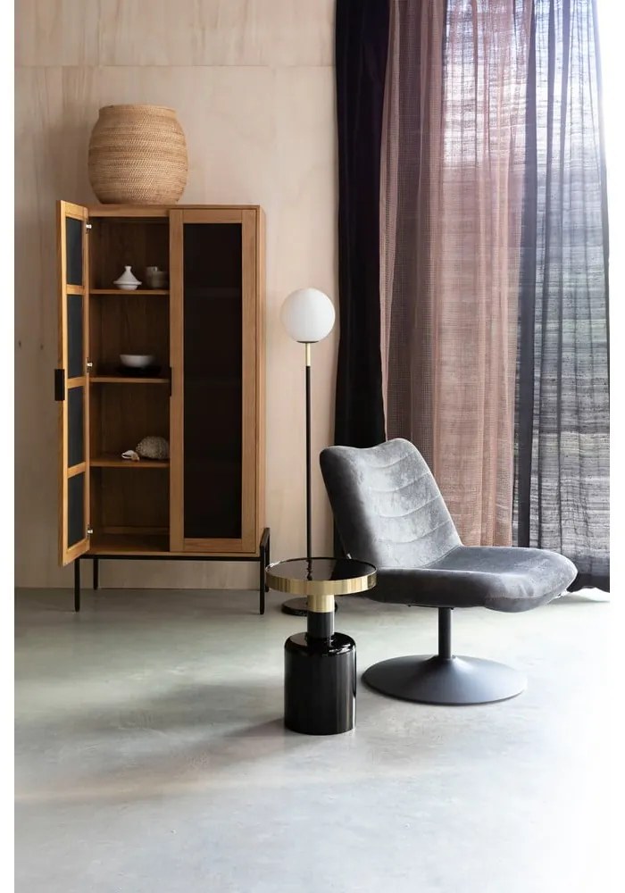 Sötétszürke bársony fotel Bubba – Zuiver