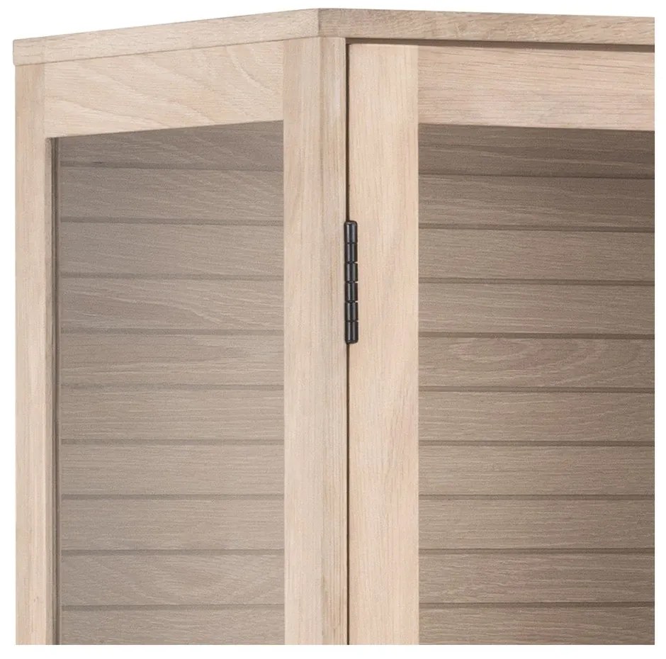 Natúr színű tálalószekrény tölgyfa dekorral 80x180 cm Linley – Actona