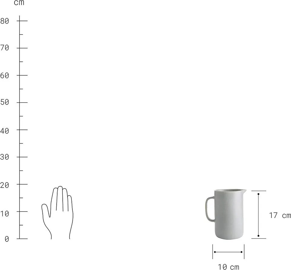 CASA NOVA kancsó, világosszürke 1100ml