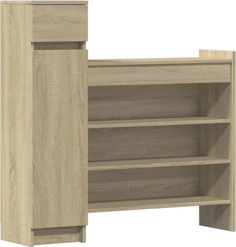 vidaXL sonoma tölgy színű szerelt fa cipőszekrény 100,5 x 28 x 100 cm