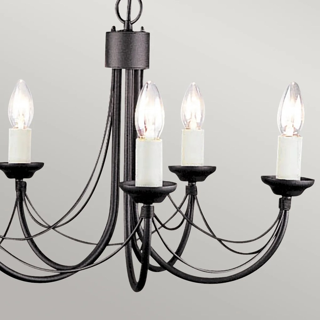 Elstead klasszikus csillár carisbrooke fekete elscb5-black