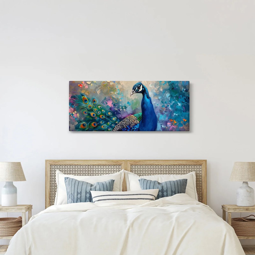 Kép - Festmény egy páva (120x50 cm)