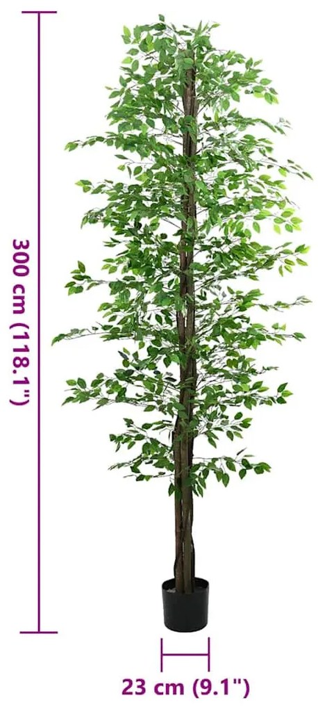 zöld mű fikusz fa 2016 levéllel 300 cm