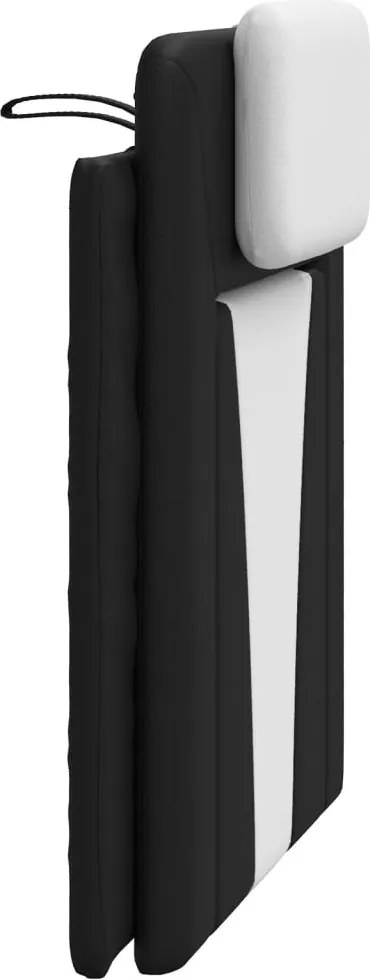 fekete és fehér műbőr fejtámla párna Viana 80 cm