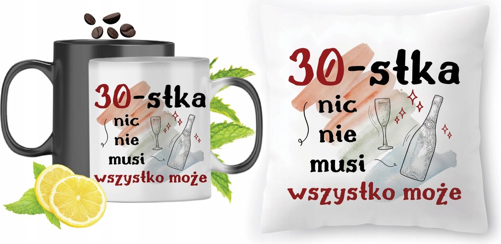 Születésnapra 30 30 db-os Varázsbögre Fotónyomtatott Párna Szett