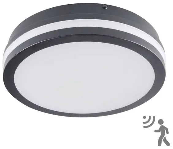 Brilagi - BENE kültéri LED lámpatest érzékelővel LED/18W/230V, átm. 22 cm, IP54