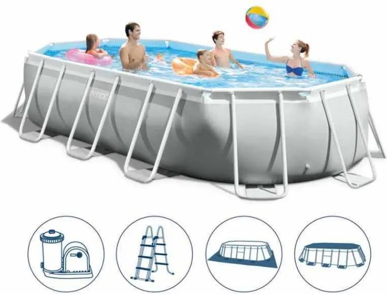 INTEX MetalPrism Set ovális medence 503 x 274 x 122cm (26796)