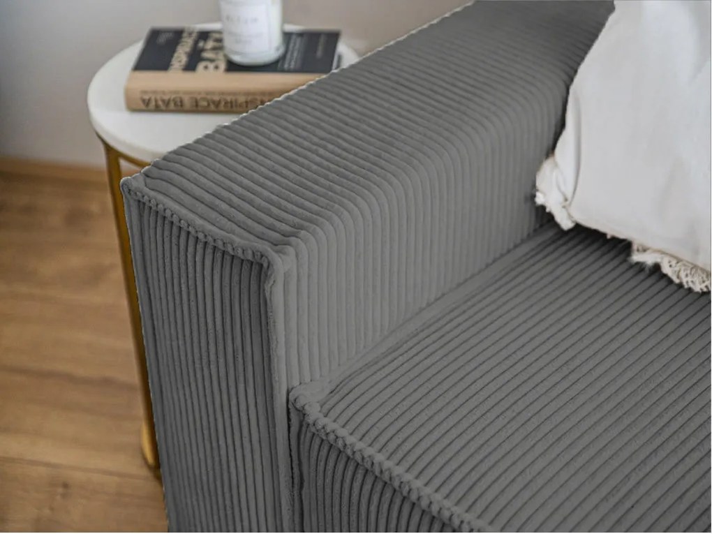 Fotel és ottomán SMART SET, sötétszürke