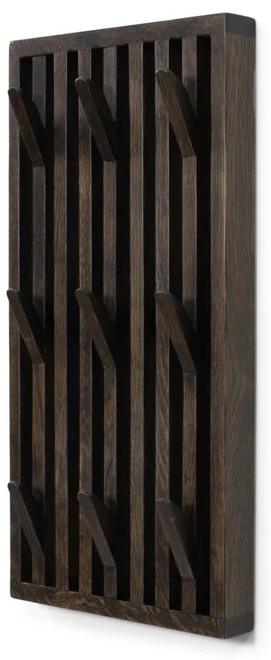 Sötétbarna tölgyfa fali fogas 24 cm Parco – Spinder Design