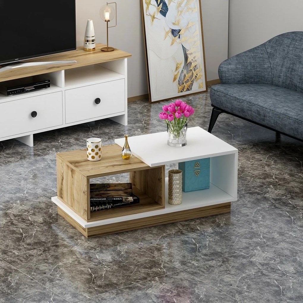 Viana White and Oak dohányzóasztal