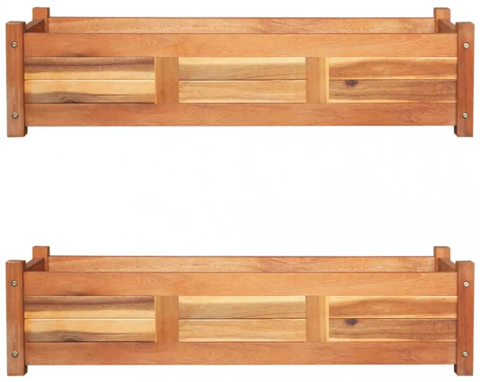 2 db akácfa kerti magaságyás 100 x 30 x 25 cm