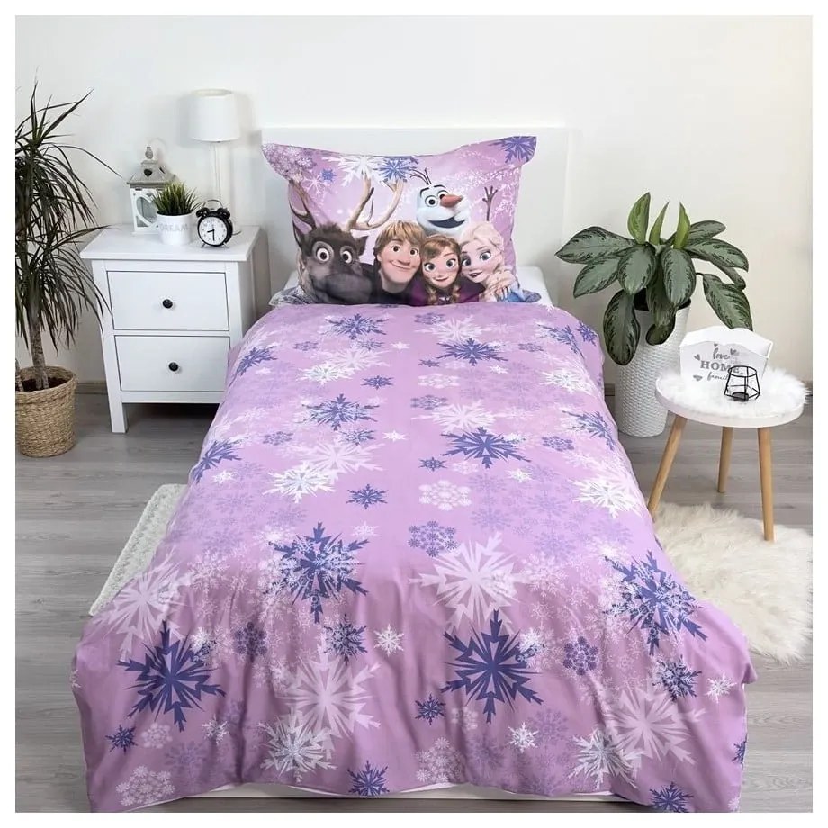 Egyszemélyes pamut gyerek ágyneműhuzat 140x200 cm Frozen – Jerry Fabrics