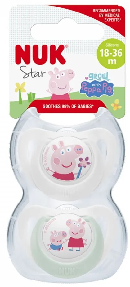 Baba cumi NUK Star Peppa Pig 18+m 2 db