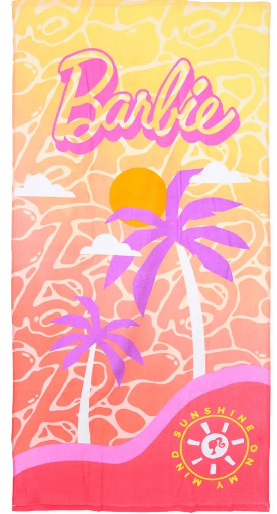 Barbie Palm fürdőlepedő, strand törölköző 70x140cm