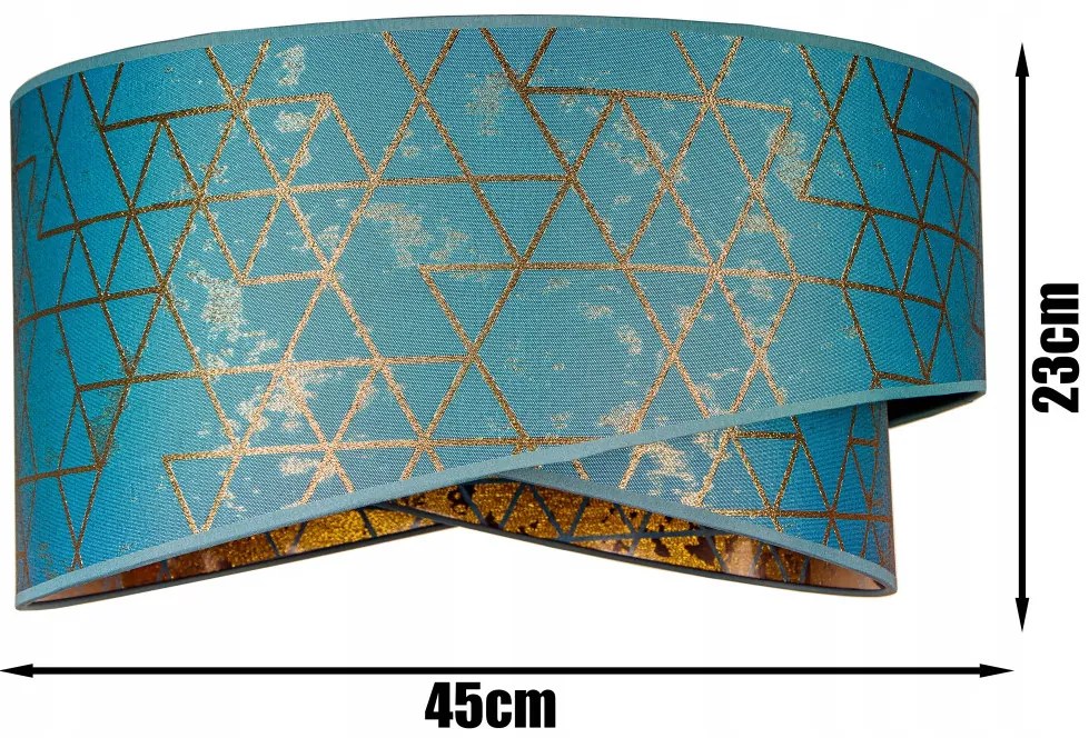 Türkiz textil búrás függőlámpa | Glimex Abazur Premium 1xE27 GA0120