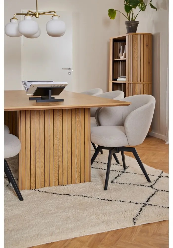 Étkezőasztal tölgyfa dekoros asztallappal 100x210 cm Colima – Actona