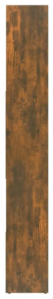 füstös tölgy színű szerelt fa könyvszekrény 67 x 24 x 161 cm