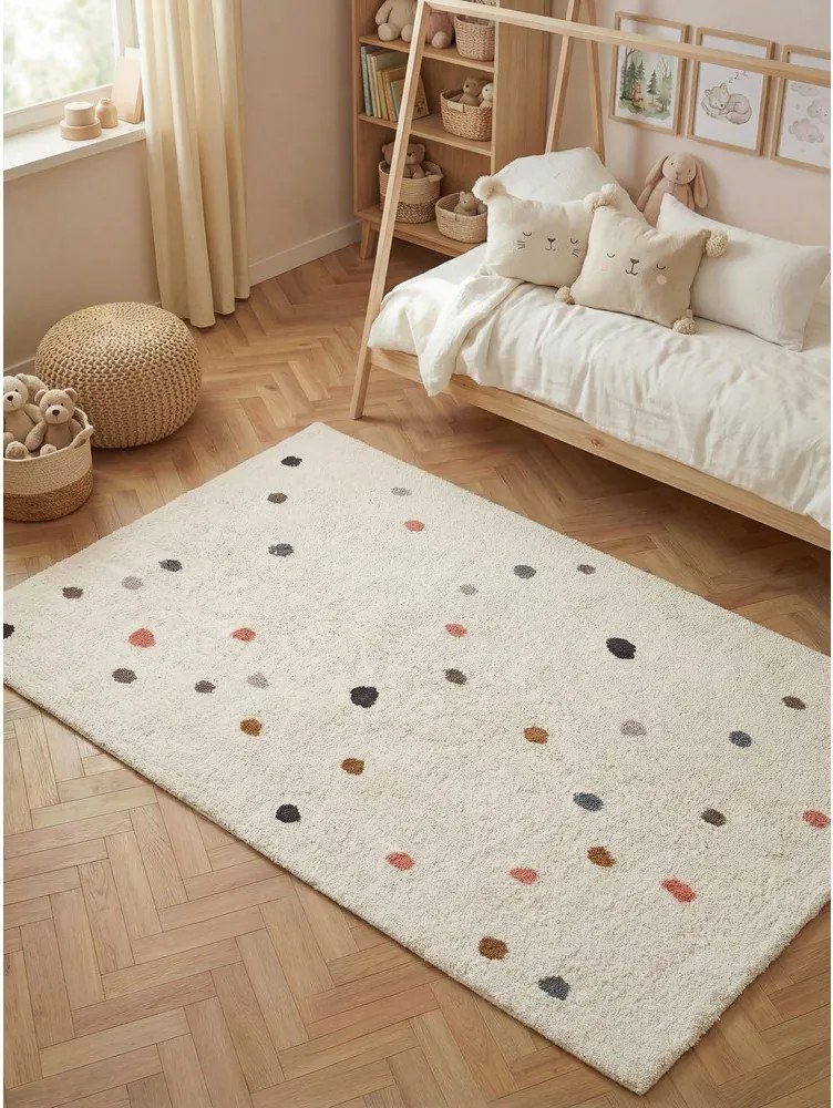Krémszínű mosható-kézi szövésű pamut gyerek szőnyeg 140x200 cm Snuggle Pippo – Hanse Home