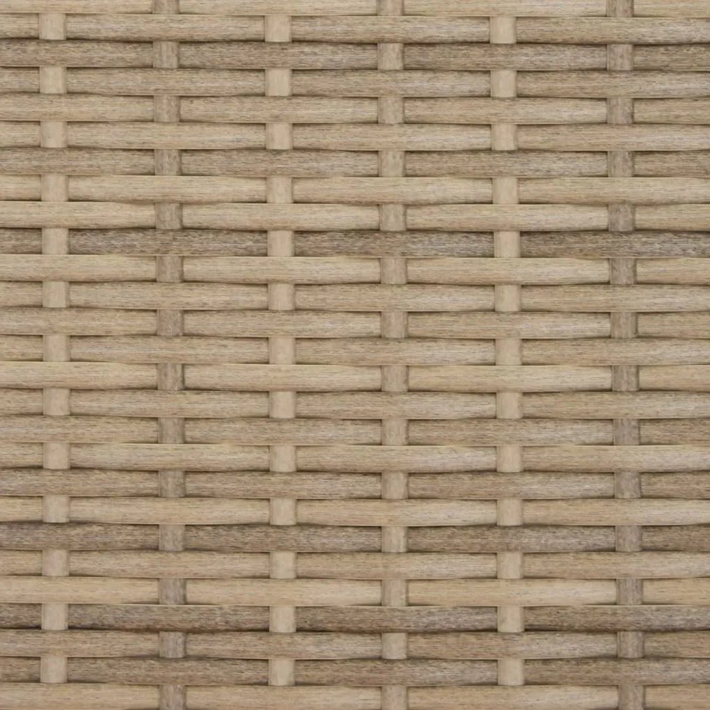 2 személyes bézs polyrattan kerti kanapé zsámollyal