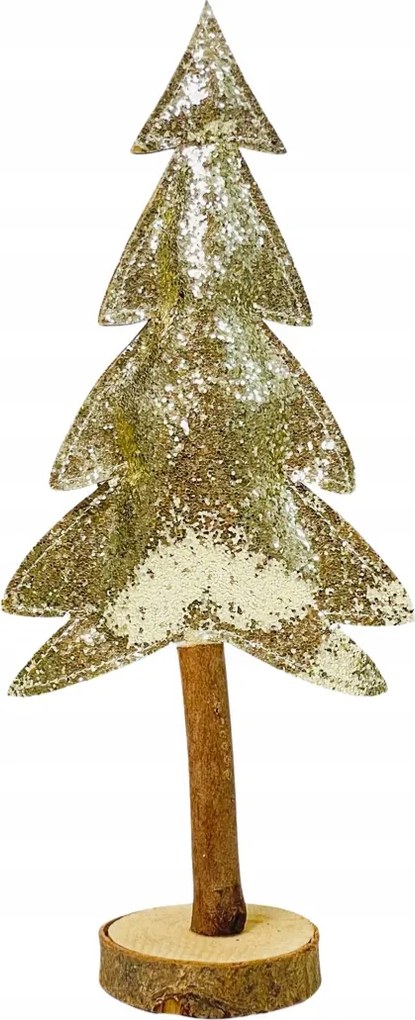 Arany Színű Törzses Karácsonyfa Dísz, Karácsonyi Dekoráció, Ünnepi Díszítés 29 cm