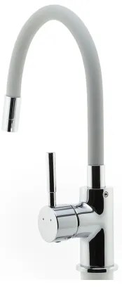 FERRO - Mosogató csap rugalmas karral fényezett króm/szürke