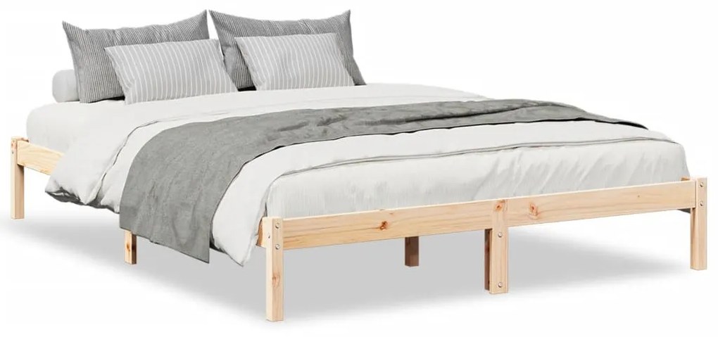 tömör fenyőfa extra hosszú ágykeret matrac nélkül 140 x 210 cm
