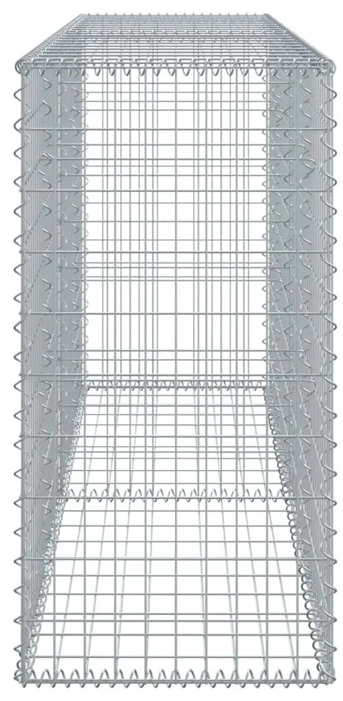 horganyzott vas gabion kosár fedéllel 200 x 50 x 100 cm