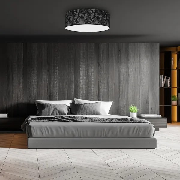 Mennyezeti lámpa SATINO 3xE27/60W/230V fekete/ezüst